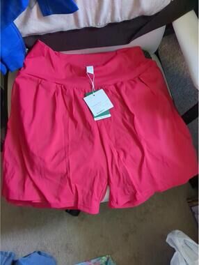 Halara Women's SoftlyZero Airy High Waisted Cool Touch Yoga Shorts XL Red